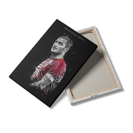 Canvas schilderij details Fransesco Totti bij AS Roma