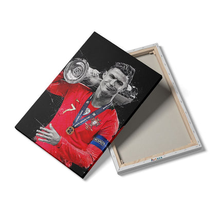 Canvas schilderij details Cristiano Ronaldo bij Portugal