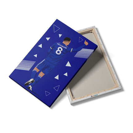Canvas schilderij details Youri Tielemans bij Leicester City