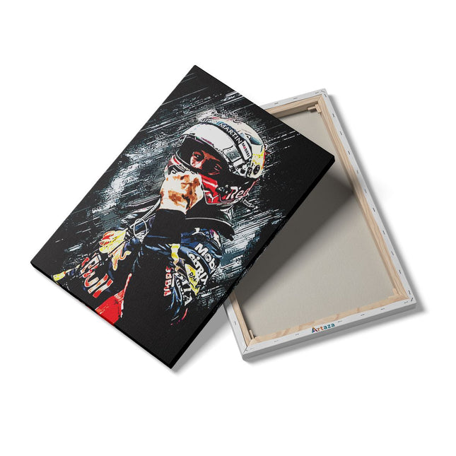 Canvas schilderij details Max Verstappen Juicht