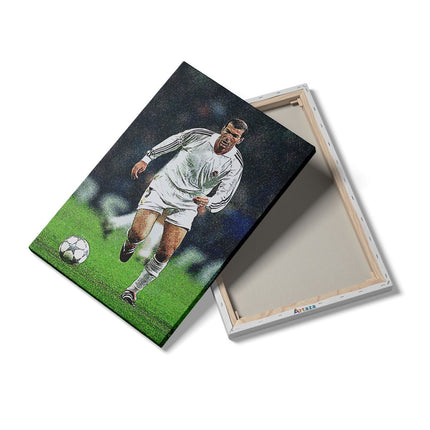 Canvas schilderij details Zinédine Zidane bij Real Madrid