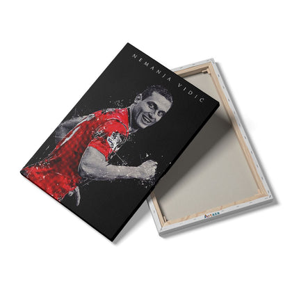 Canvas schilderij details Nemanja Vidic bij Manchester United