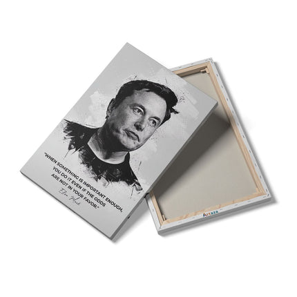Canvas schilderij details Elon Musk Inspiratie Quote