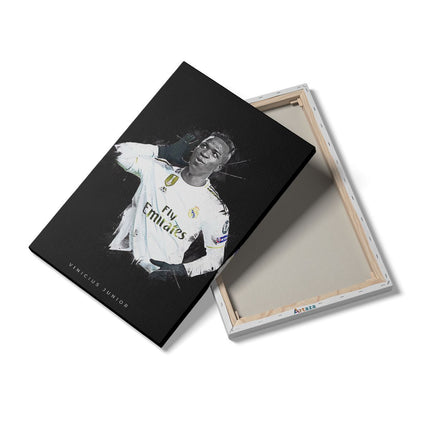 Canvas schilderij details Vinicius Junior bij Real Madrid