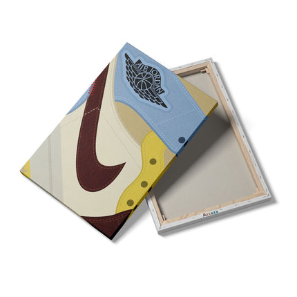 Canvas schilderij details Nike Air Jordan Schoen