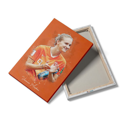Canvas schilderij details Vivianne Miedema bij Oranje