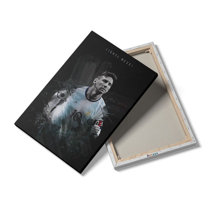 Canvas schilderij details Lionel Messi bij Argentinië