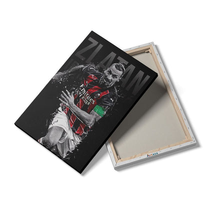 Canvas schilderij details Zlatan Ibrahimovic bij AC Milan
