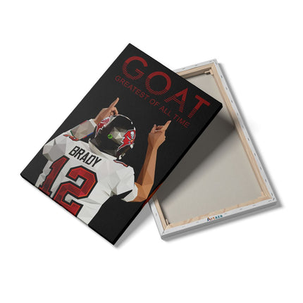 Canvas schilderij details American Football speler Tom Brady - GOAT