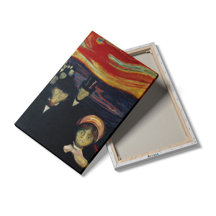 Canvas schilderij details Angst - Edvard Munch