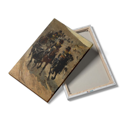 Canvas schilderij details De Gele Rijders - George Hendrik Breitner