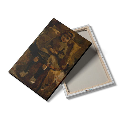 Canvas schilderij details De Klompjes - George Hendrik Breitner
