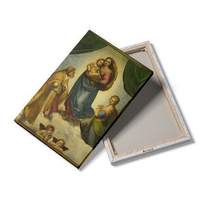 Canvas schilderij details Sixtijnse Madonna - Rafaël