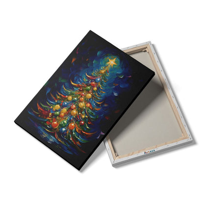 Canvas schilderij details Gekleurde Kerstboom - Kerst - Versieringen