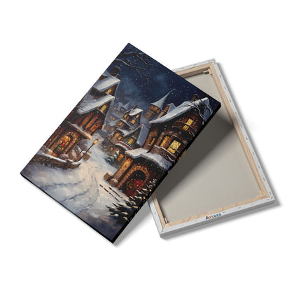 Canvas schilderij details Winter Kerst Stad
