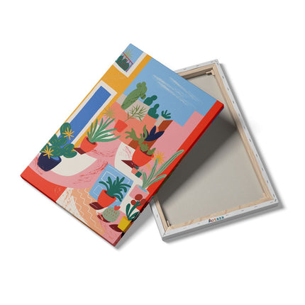 Canvas schilderij details Cactus Planten - Abstract