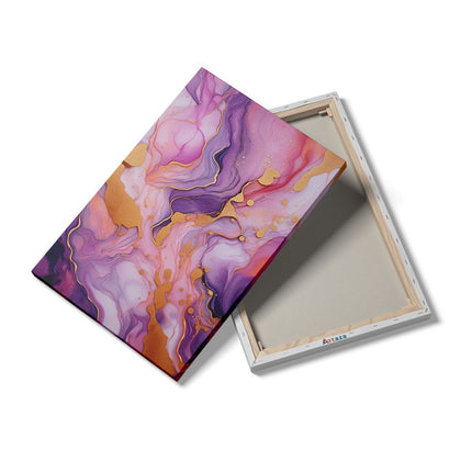 Canvas schilderij details Abstracte Kunst Paars