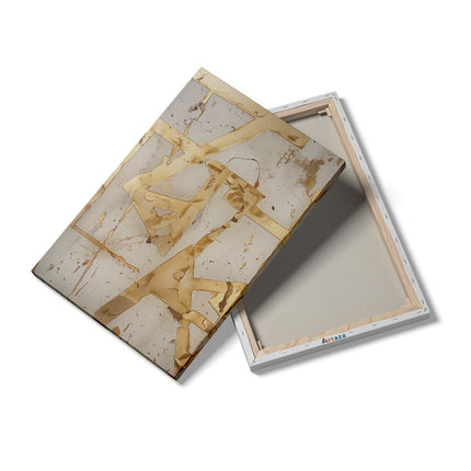 Canvas schilderij details Gouden Kunstwerk aan de Muur