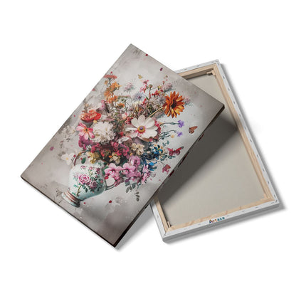 Canvas schilderij details Vaas Vol Bloemen