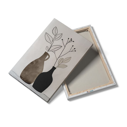 Canvas schilderij details Twee Vazen ​​Met Planten Erin