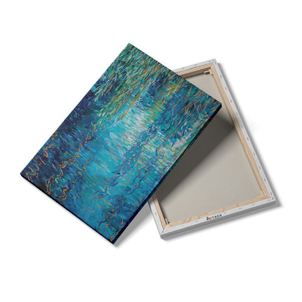 Canvas schilderij details Kunstwerk van een Wilg in het Water
