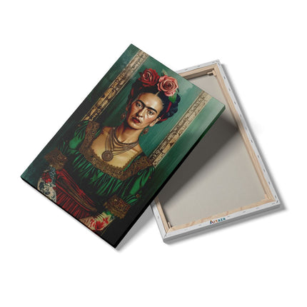 Canvas schilderij details Frida Kahlo