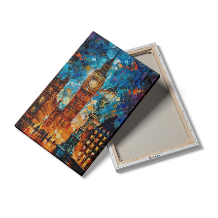 Canvas schilderij details Kunstwerk van de Big Ben 's Nachts