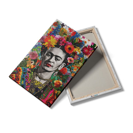 Canvas schilderij details Frida Kahlo - Frida Kahlo Kunstafdruk