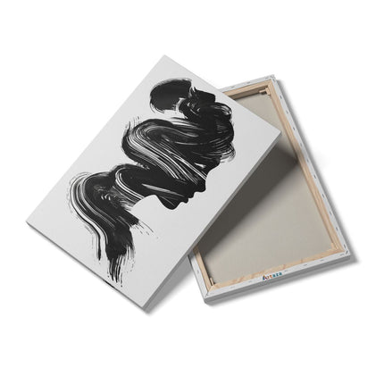 Canvas schilderij details Silhouet van het Hoofd van een Vrouw