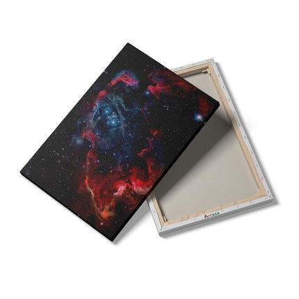 Canvas schilderij details De Nevel is Rood en Blauw