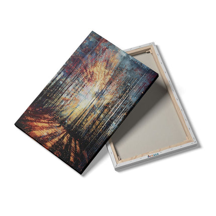 Canvas schilderij details De Zon schijnt door de Bomen