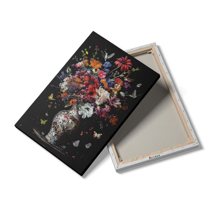 Canvas schilderij details Vaas Vol Bloemen