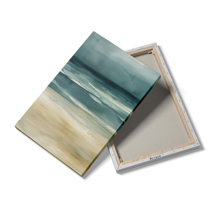 Canvas schilderij details Aquarelkunstwerk van een Strand