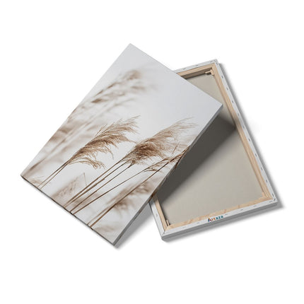 Canvas schilderij details Hoog Gras Wappert in de Wind