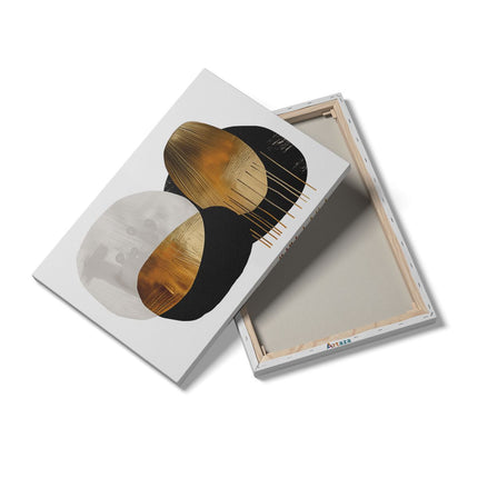 Canvas schilderij details Zwart, Goud en Wit