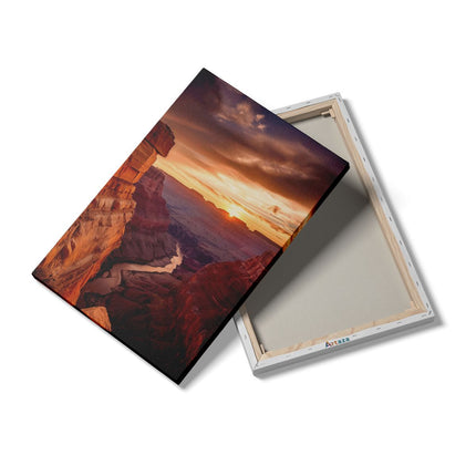 Canvas schilderij details De Zon gaat onder boven de Grand Canyon