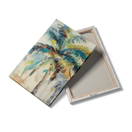 Canvas schilderij details Kunstwerk van Palmbomen