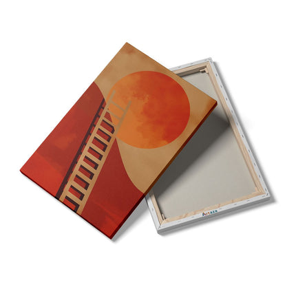 Canvas schilderij details Ladder naar de Top van een Heuvel