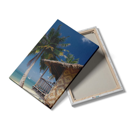 Canvas schilderij details Beach House