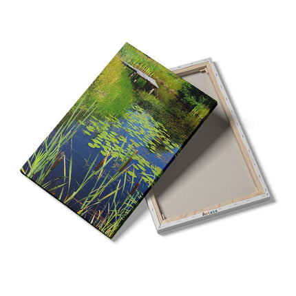 Canvas schilderij details Hollandse Sloot