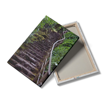 Canvas schilderij details Stenen Trap naar Boven