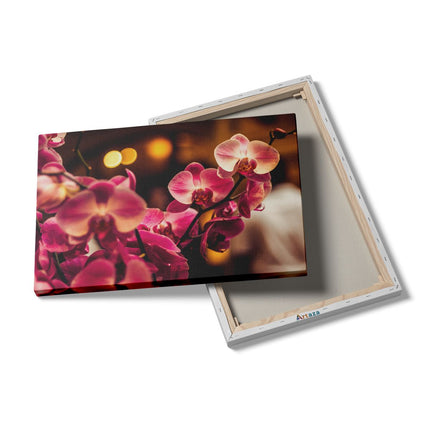 Canvas schilderij details Roze Orchidee Bloemen