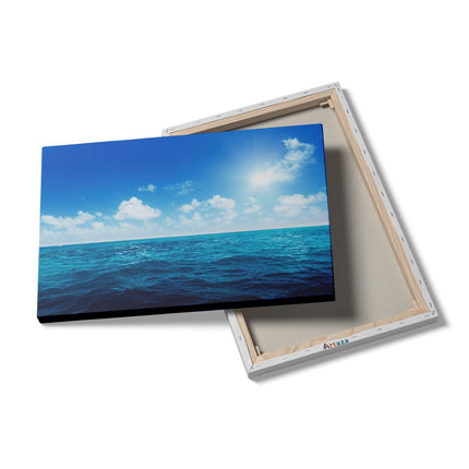 Canvas schilderij details Water Midden Op Zee Met Zonneschijn 