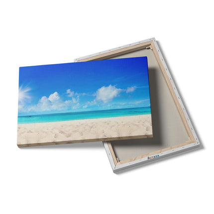Canvas schilderij details Strand En Zee Met Helder Witte Zand