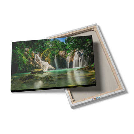 Canvas schilderij details Tropische Waterval 