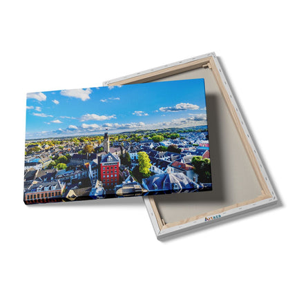 Canvas schilderij details Maastricht Stad met Huizen