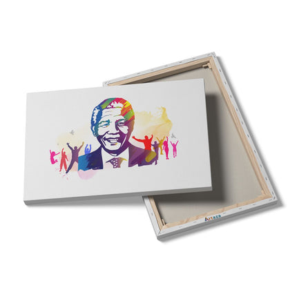 Canvas schilderij details Nelson Mandela