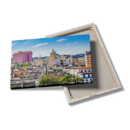 Canvas schilderij details Havana Stad in Cuba