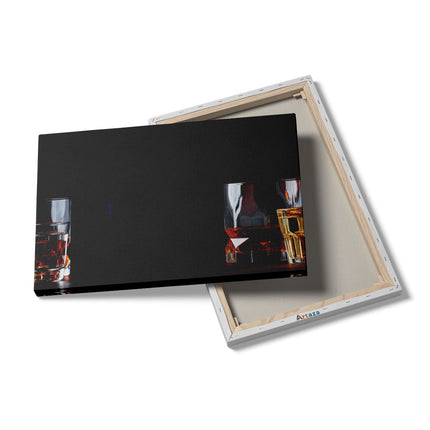 Canvas schilderij details Sterke Alcohol Drank - Glazen