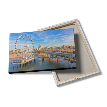 Canvas schilderij details Scheveningen Pier met de Ferris Wheel - Reuzenrad